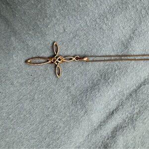 Glencara rose gold cross necklace.